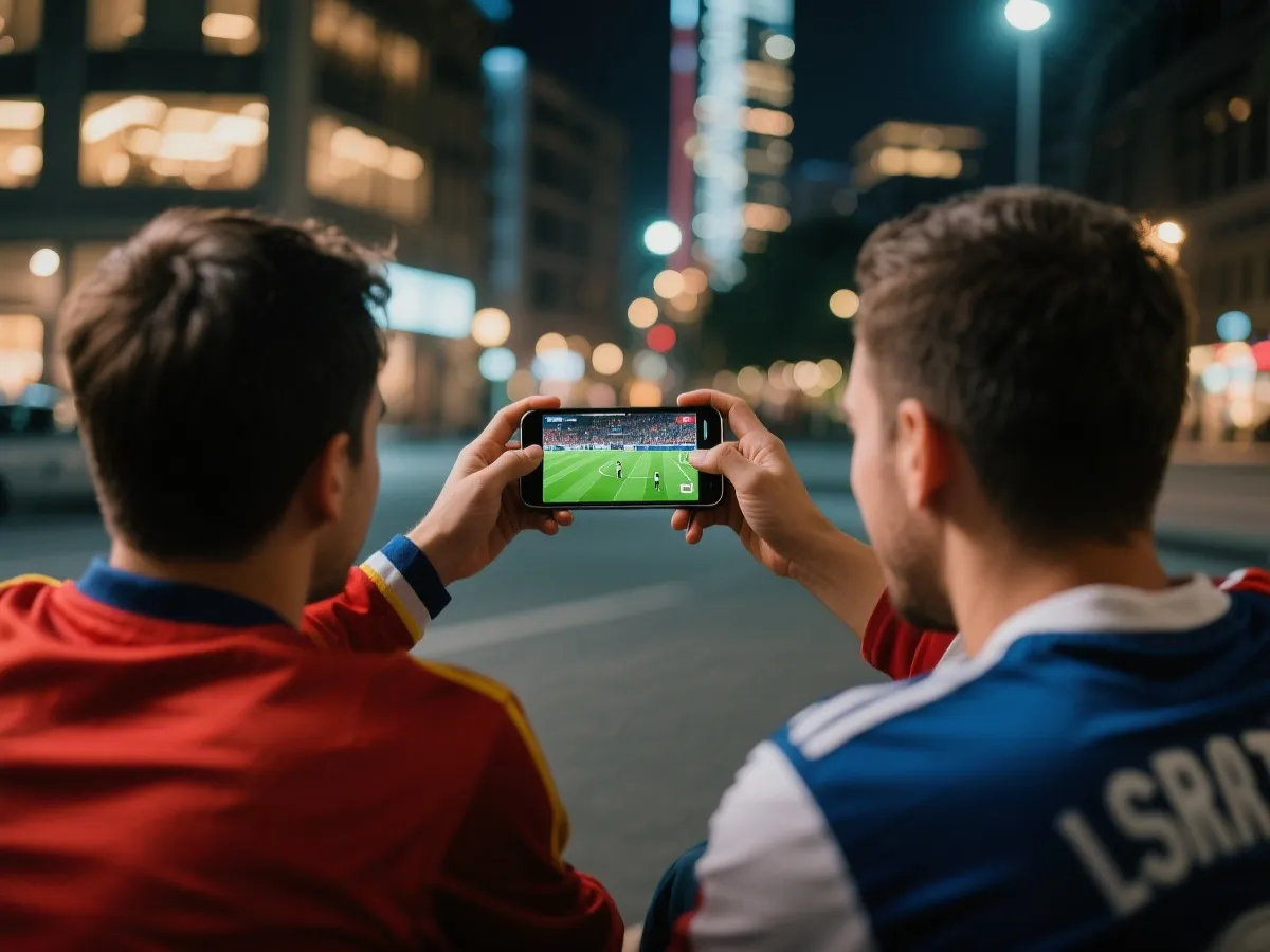 手机观看世界杯直播场景