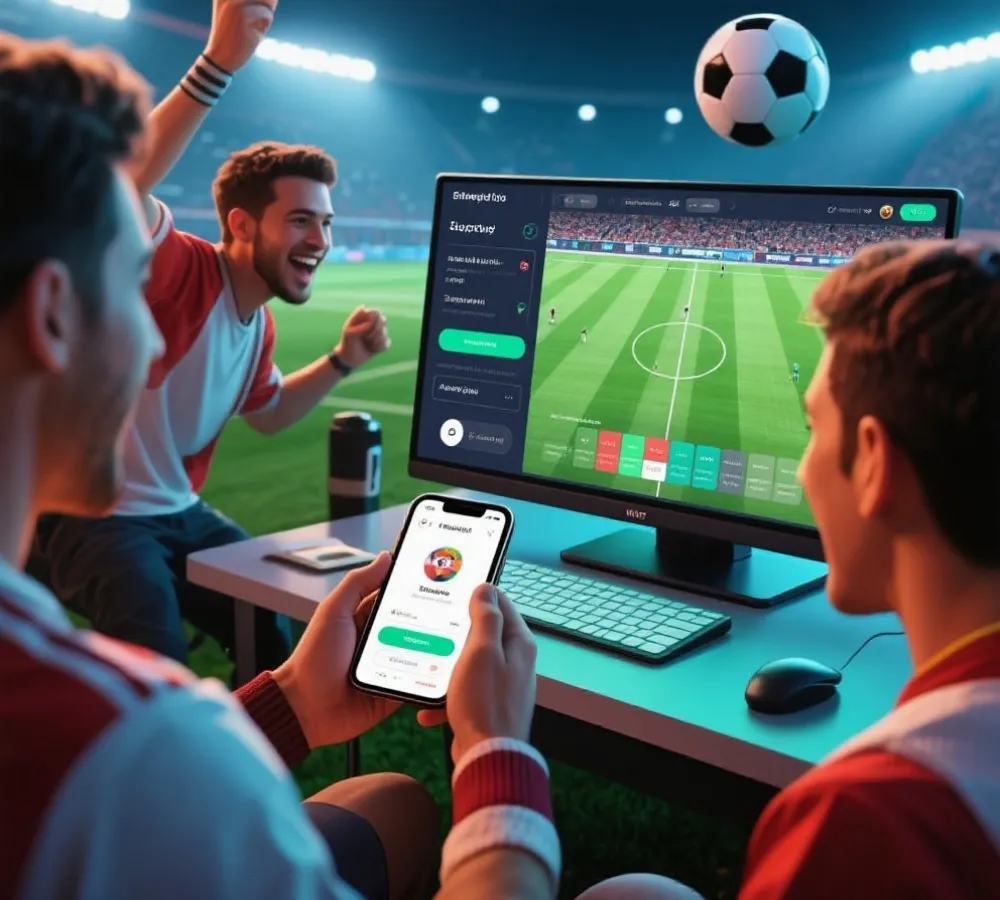 注册后使用直播与赛程功能示意图